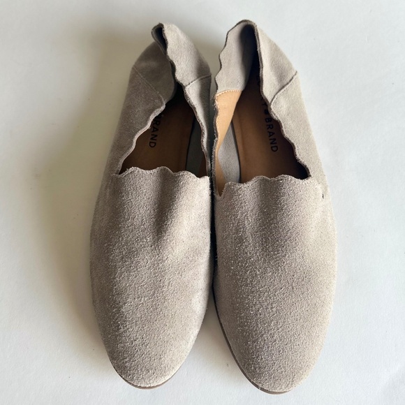 Lucky Brand Grey Suede Genuine Leather Mules Flats size 8 - Picture 3 of 12